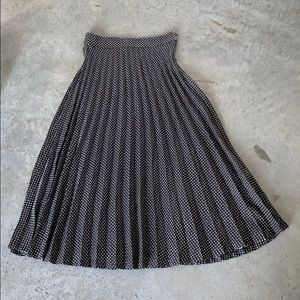 Zara polka dot pleated midi skirt